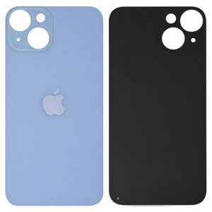 Задня панель корпуса для iPhone 14, синя, потрібно зняти скло камери, small hole