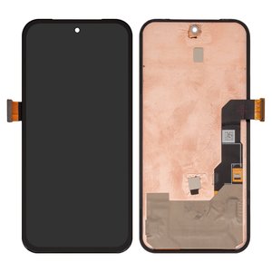 Дисплей для Google Pixel 8a, черный, без рамки, Оригинал переклеено стекло , GKV4X, G6GPR, G8HHN, G576D