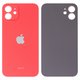 Задняя панель корпуса для iPhone 12, красная, не нужно снимать стекло камеры, Original (PRC), big hole
