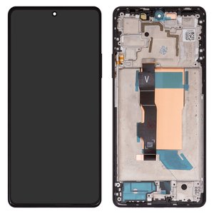 Дисплей для Xiaomi Poco F5, черный, с рамкой, Original PRC , 23049PCD8G, 23049PCD8I