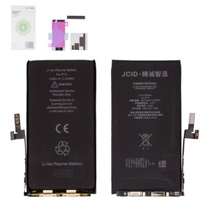 Аккумулятор JCID для Apple iPhone 13, Li Polymer, 3,84 B, 3227 мАч, со встроенным шлейфом, без ошибки, no Pop Up