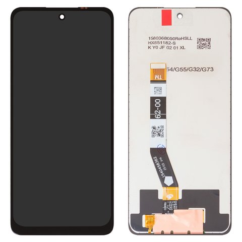 Дисплей для Motorola Moto G55, чорний, без рамки, High Copy