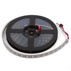 Светодиодная лента RGB SMD5050, WS2812B (c управлением, черная, IP67, 5 В, 60 диодов/м, 1 м) Светодиодная лента RGB SMD5050, WS2812B (c управлением, черная, IP67, 5 В, 60 диодов/м, 1 м)